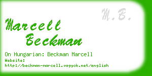marcell beckman business card